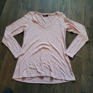 Lauren Moshi Women's Pink V-Neck Top